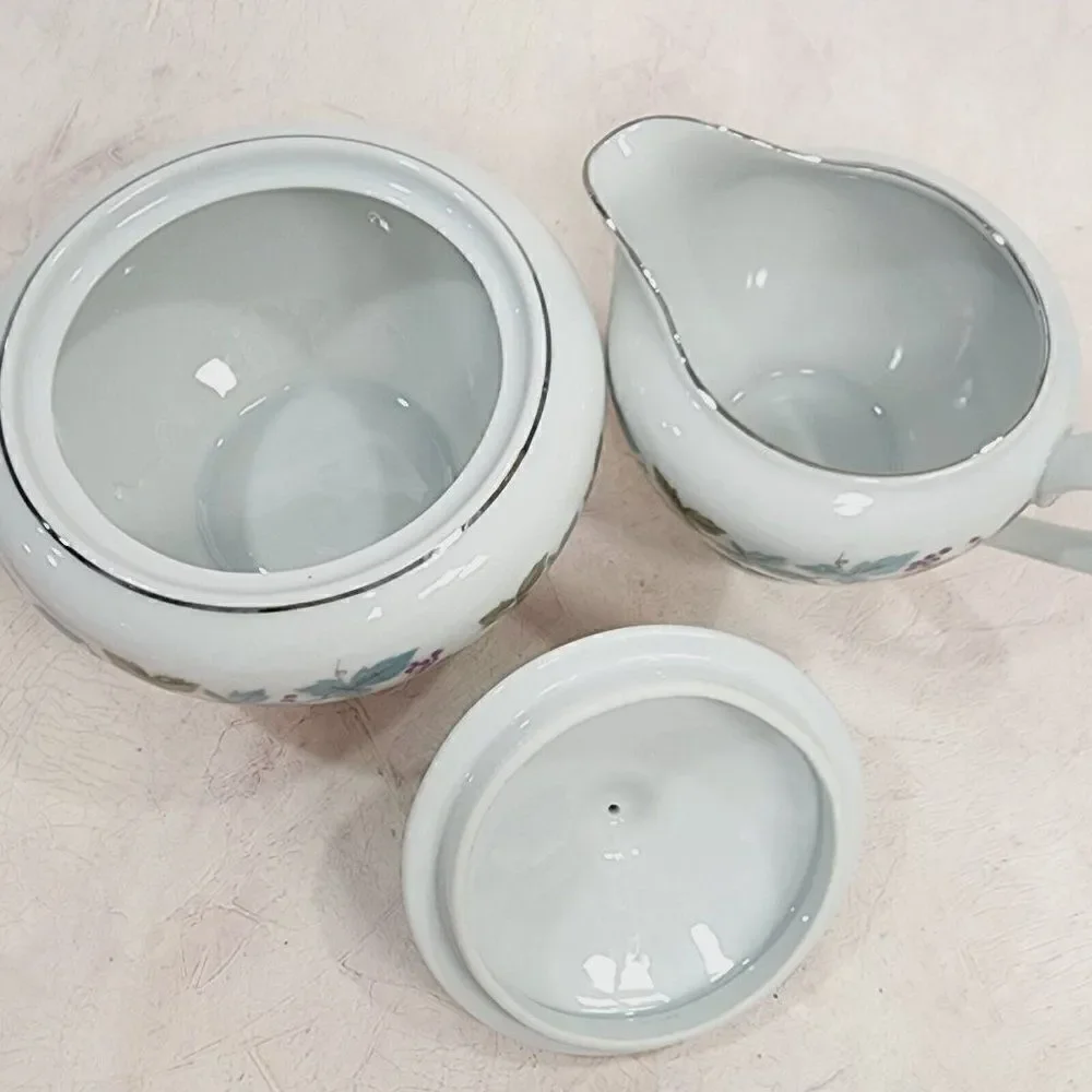 Vtg Fine‎ China  JAPAN MS 6701 Sugar And Creamer Set